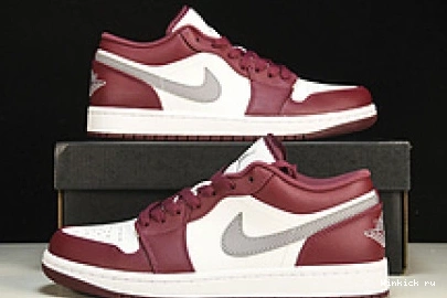 White 1 Jordan Bordeaux Low 1001